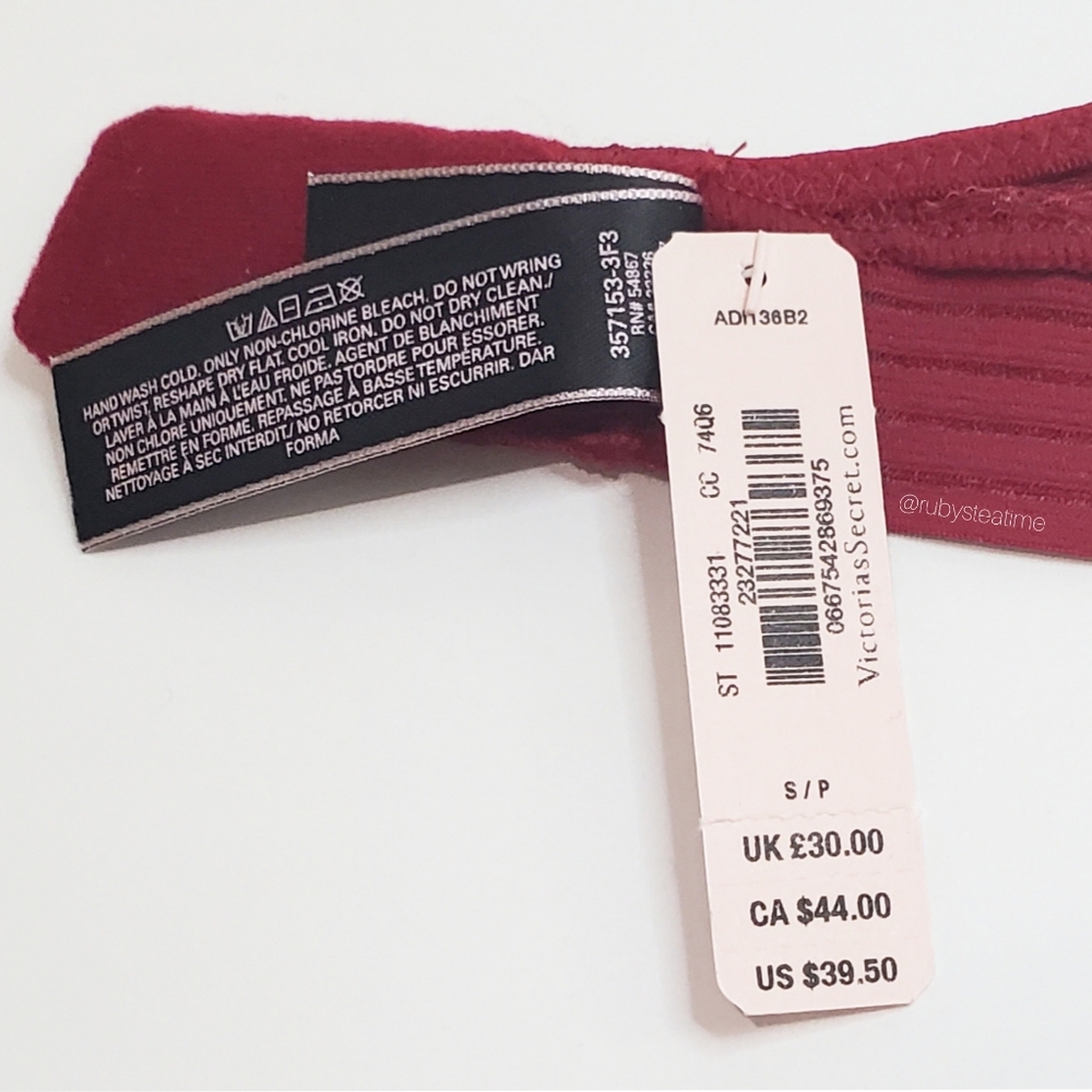 VICTORIA'S SECRET Very Sexy Floral Lace Halter Bralette -Red, Small,New with Tag - Picture 8 of 8